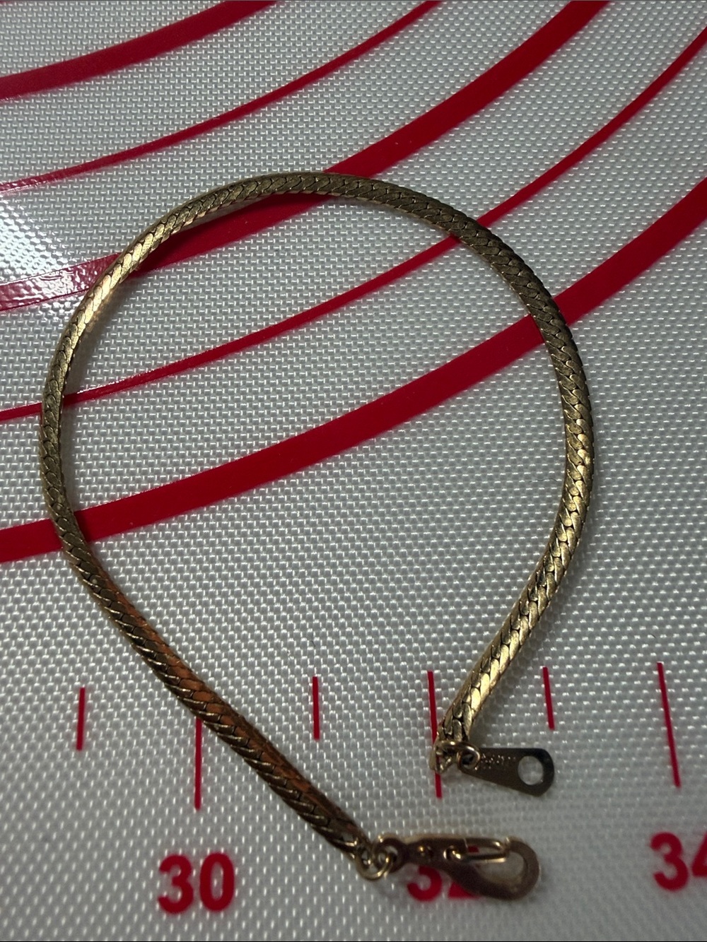 Vintage Gold Herringbone Bracelet